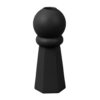 CANDLEHOLDER GEO CROWN BLACK 18CM