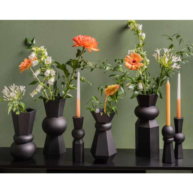 CANDLEHOLDER GEO COUNT BLACK 20CM - Image 3