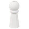 CANDLEHOLDER GEO CROWN WHITE 18CM