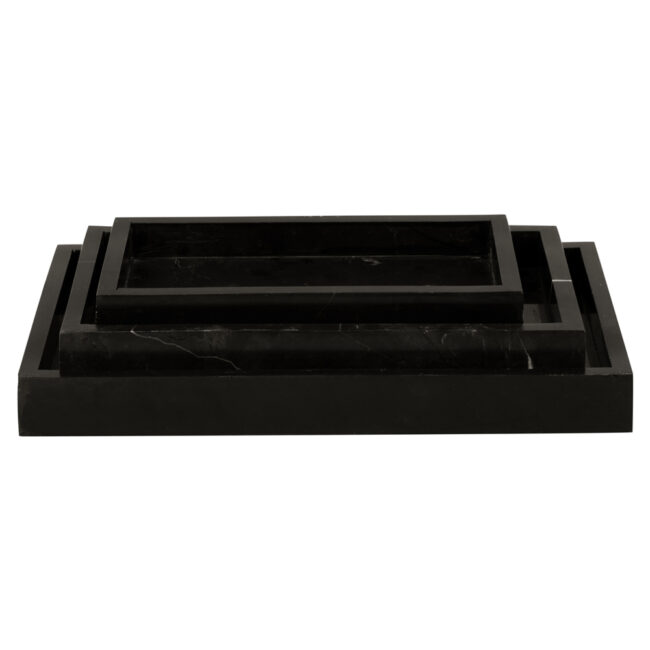 TRAY MARBLE BLACK 24X15X3CM - Image 3