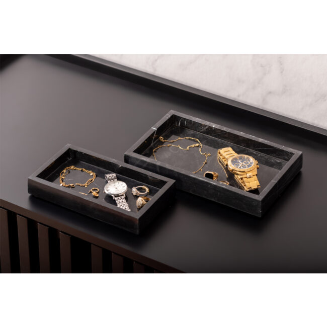 TRAY MARBLE BLACK 24X15X3CM - Image 4