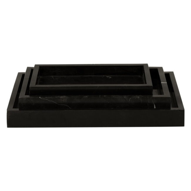 TRAY MARBLE BLACK 28X18X3CM - Image 3