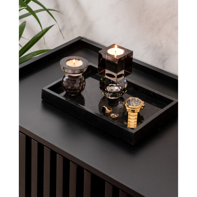 TRAY MARBLE BLACK 28X18X3CM - Image 4