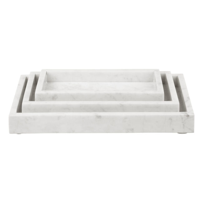 TRAY MARBLE WHITE 28X18X3CM - Image 3