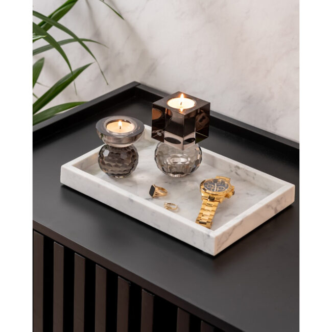 TRAY MARBLE WHITE 28X18X3CM - Image 4