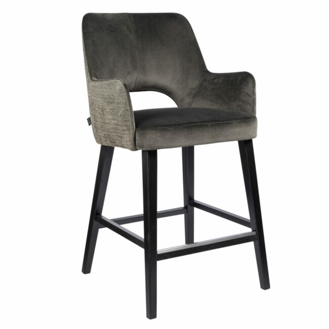 BAR CHAIR SAM 56X60X99/65CM MERCURY 07 (BOUTIQUE) BEECH BLACK LEG - Image 3