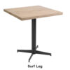 RESTAURANT TABLE STRAIGHT 70X70X76CM TOSCANE ANTIC SALT METAL BLACK LEG - Image 3