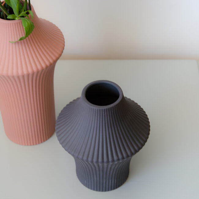 VASE LANA BLACK 13.5X13.5X15.2CM - Image 3