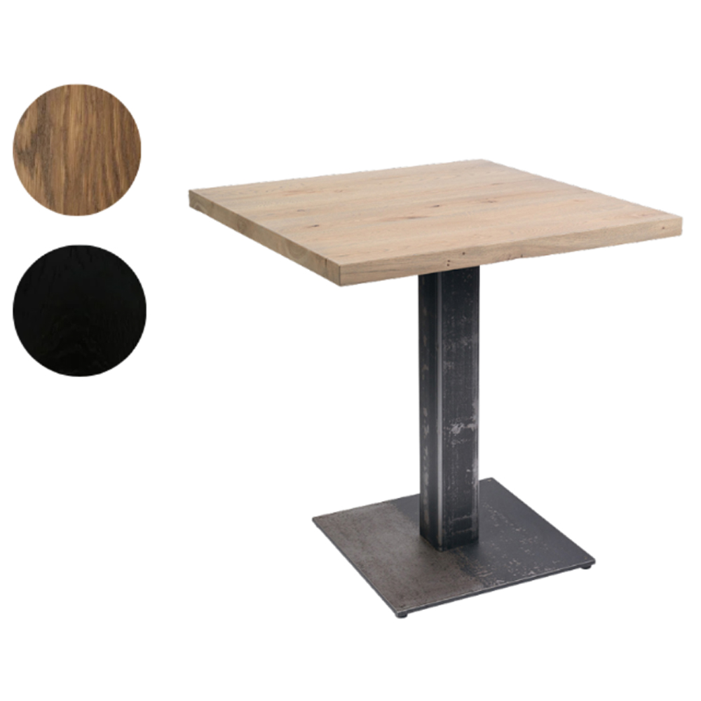 RESTAURANT TABLE STRAIGHT 70X70X76CM TOSCANE SALT METAL BLACK LEG