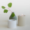 TEALIGHT HOLDER JULA BEIGE 6.5X6.5X8CM - Image 3