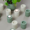 TEALIGHT HOLDER JULA BEIGE 6.5X6.5X8CM - Image 2
