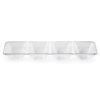 CLEAR RECTANGULAR FOUR COMPARTMENT TRAY 13X41CM