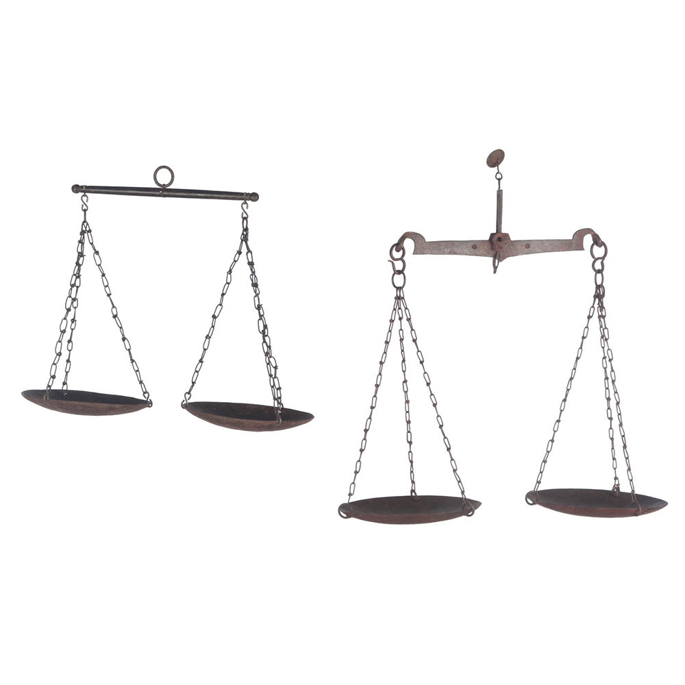 METAL SCALE NATURAL 35X20X3CM