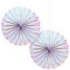 PAPER FANS IRIDESCENT 30CM 2PCS