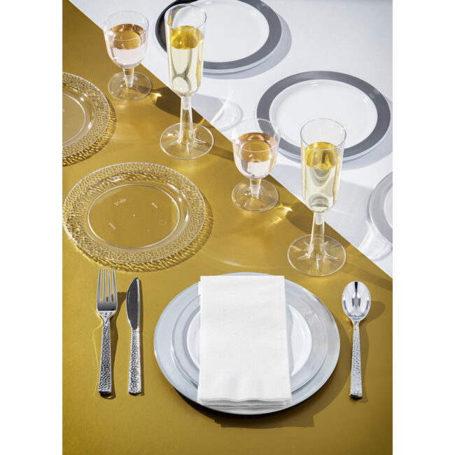 CUTTLERY METALLIC SILVER HAMMERED 24PCS - Image 9