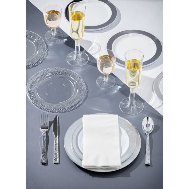 CUTTLERY METALLIC SILVER HAMMERED 24PCS - Image 6