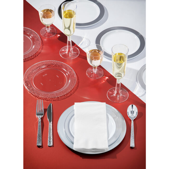 CUTTLERY METALLIC SILVER HAMMERED 24PCS - Image 7
