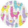 LUNCHEON PLATES LLAMA PARTY 18CM 8PCS