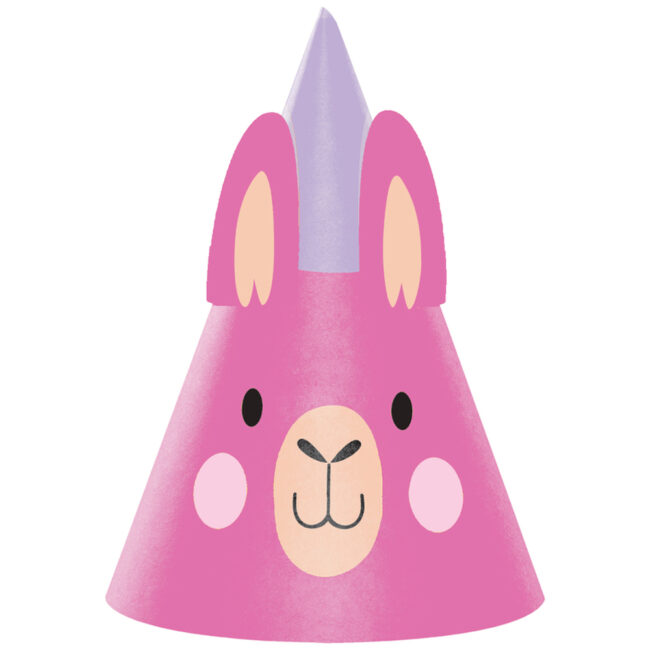 HAT LLAMA PARTY 16X11CM 8PCS - Image 3