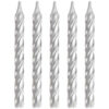 CANDLES SPIRAL SILVER 6CM 24PCS