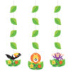 HANGING CUTOUTS JUNGLE SAFARI 57CM 3PCS