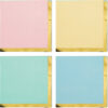 NAPKINS 3PLY FOIL/PASTEL 12.7CM 12PCS