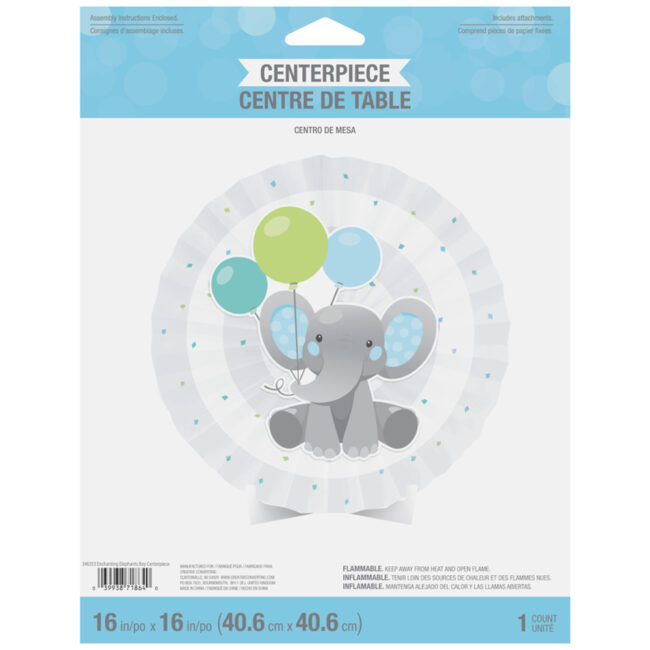 PAPER FAN CENTERPIECE ELEPHANT 41CM - Image 6