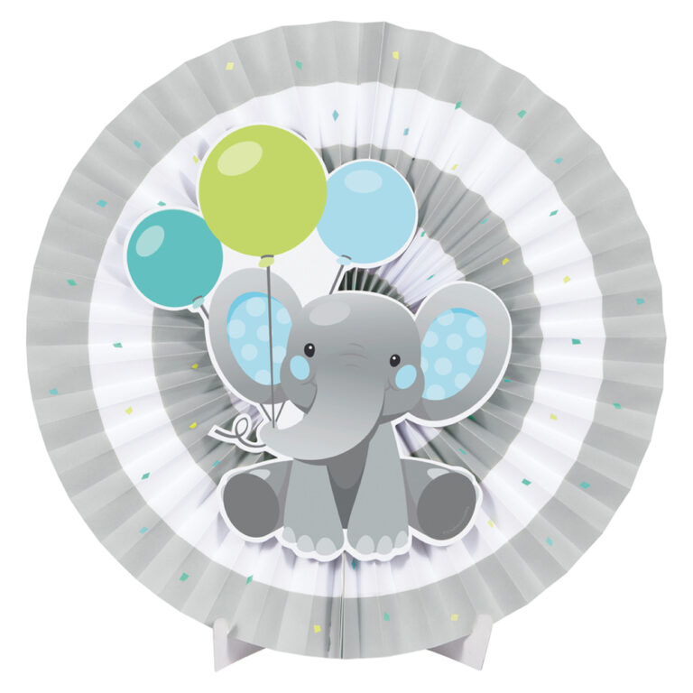 PAPER FAN CENTERPIECE ELEPHANT 41CM Pergamos