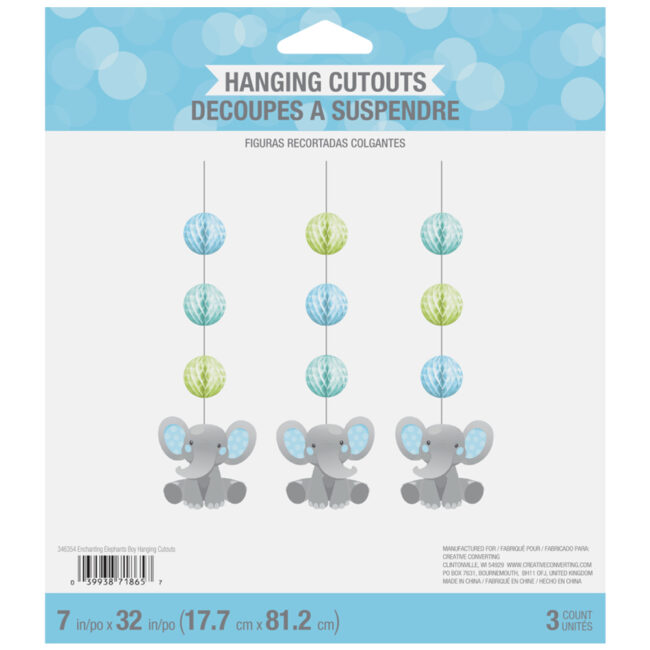 HANGING CUTOUTS ELEPHANT 1M 3PCS - Image 3