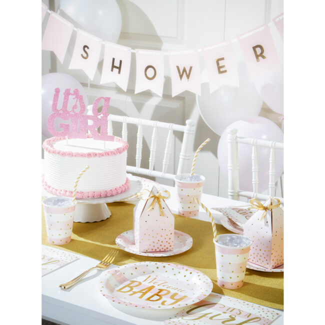 BANNER WITH STICKERS PINK/GOLD 1.8M - Image 3