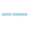 BANNER WITH STICKERS BLUE/SILVER 1.8M