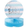 CENTERPIECE WITH FOIL BLUE/SILVER CELEBRATION 22.8X30.4CM