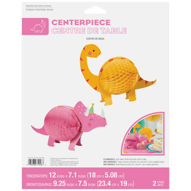 CENTERPIECE GIRL DINO PARTY 2PCS - Image 5