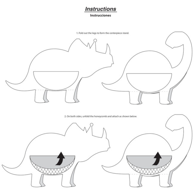 CENTERPIECE GIRL DINO PARTY 2PCS - Image 6