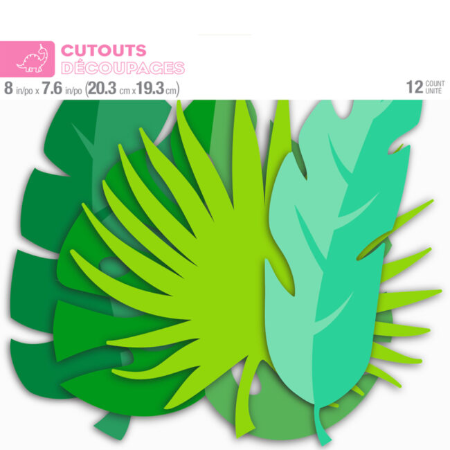 LEAF CUTOUTS DINO PARTY 12PCS - Image 6