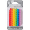 SPIRAL CANDLE RAINBOW 7.3CM 12PCS - Image 2