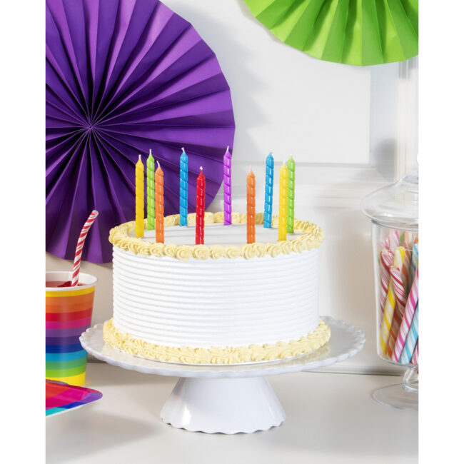 SPIRAL CANDLE RAINBOW 7.3CM 12PCS - Image 3