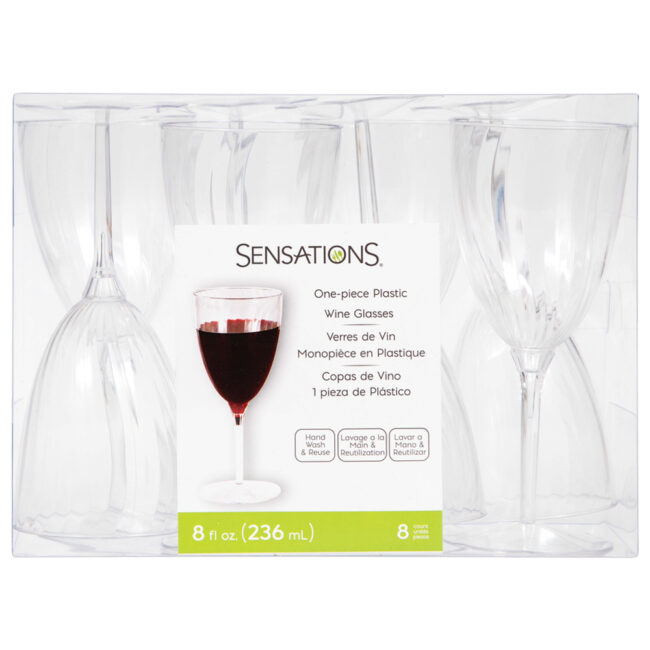 PLASTIC WINE GLASS 8OZ 8PCS - Image 3