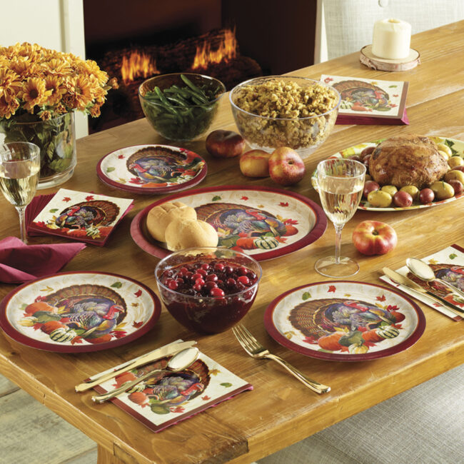 PLASTIC PLATES GOLD RIM 23CM 10PCS - Image 3