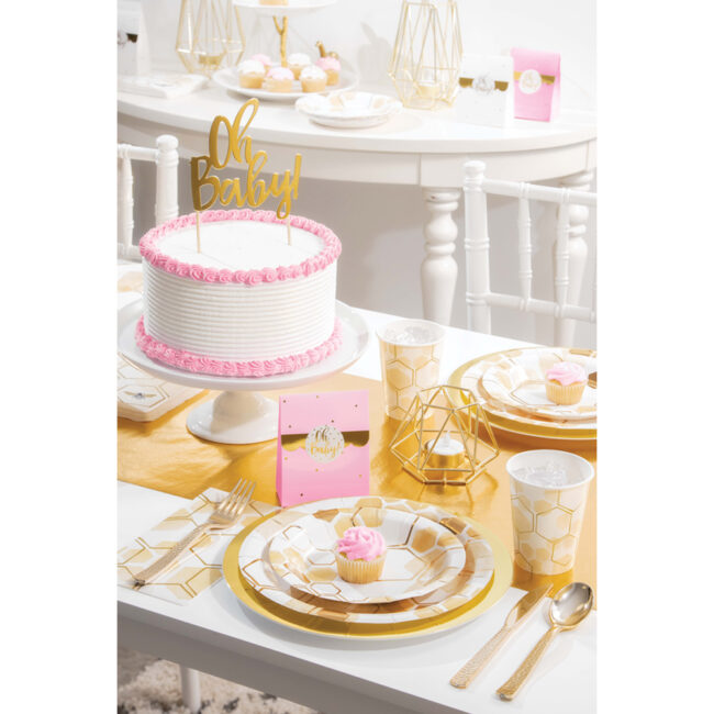 CAKE TOPPER GOLD OH BABY 20X12CM - Image 3