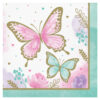 LUNCHEON NAPKINS 2PLY BUTTERFLY 16.5CM 16PCS