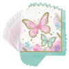 LUNCHEON NAPKINS 2PLY BUTTERFLY 16.5CM 16PCS - Image 2