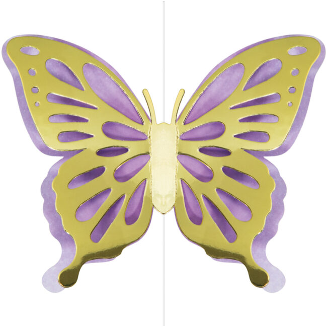 HANGING CUTOUTS BUTTERFLY 107X17CM 3PCS - Image 4
