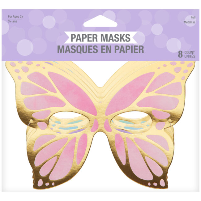 PAPER MASKS BUTTERFLY WITH STRING 8PCS - Image 12