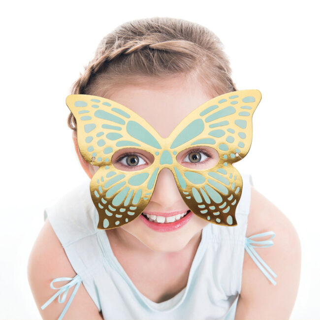 PAPER MASKS BUTTERFLY WITH STRING 8PCS - Image 3