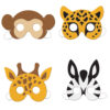 MASKS FOAM PARTY ANIMALS 18CM 4PCS