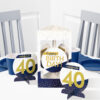 CENTERPIECE HAPPY BIRTHDAY WITH STICKERS NAVY/GOLD - Image 5