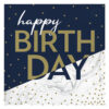 NAPKINS 2PLY HAPPY BIRTHDAY NAVY/GOLD 12PCS 16.5CM