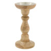 CANDLE HOLDER MANGO NATURAL WOOD 20X20CM