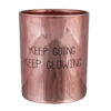 SOY CANDLE 'KEEP GOING GLOWING' GREEN TEA TIME 7X8.5CM